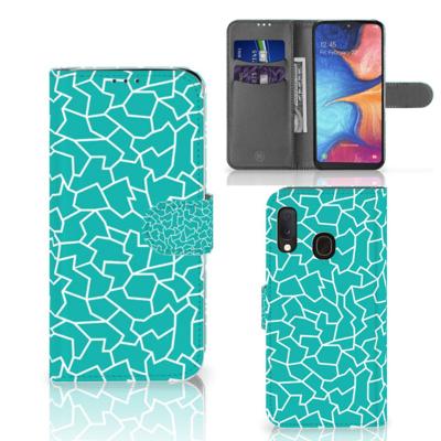 Samsung Galaxy A20e Hoesje Cracks Blue