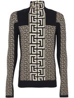 Balmain pull à motif monogrammé - Noir