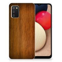 Samsung Galaxy A02s Bumper Hoesje Donker Hout