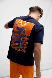 EA7 Emporio Armani Triple Logo T-Shirt Heren Donkerblauw - Maat XS - Kleur: Donkerblauw | Soccerfanshop