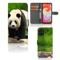 Samsung Galaxy A04e | Telefoonhoesje | Met pasjeshouder | Panda