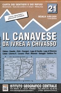 Wandelkaart 21 Il Canavese da Ivrea a Chivasso | IGC - Istituto Geogra