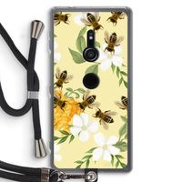 No flowers without bees: Sony Xperia XZ2 Transparant Hoesje met koord