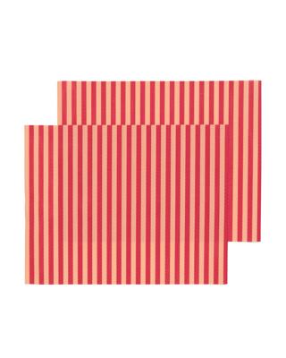 HEMA Placemats Gestreept - 2 Stuks (feloranje)