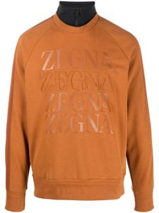 Zegna sweat à logo embossé - Orange