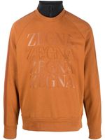 Zegna sweat à logo embossé - Orange