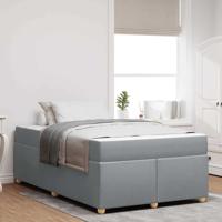 Bedframe met matras Lichtgrijs 120 x 200 cm Stof