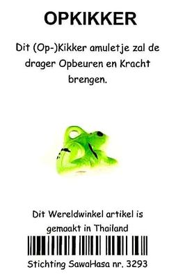 Opkikkertje Amulet Keramiek (2 cm)