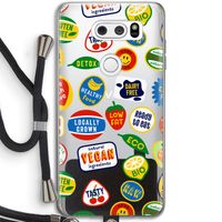 Fruitsticker: LG V30 Transparant Hoesje met koord