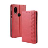 Magnetische Buckle retro Crazy Horse textuur horizontale Flip lederen case voor Motorola MOTO One Vision met houder & kaartsleuven & fotolijstjes (ro