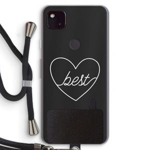 Best heart pastel: Pixel 4a 5G Transparant Hoesje met koord
