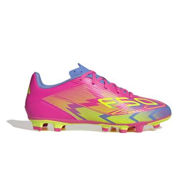 adidas F50 Club Gras / Kunstgras Voetbalschoenen (MG) Roze Neongeel Blauw
