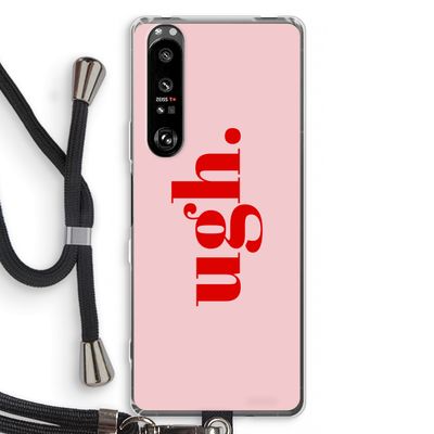Ugh: Sony Xperia 1 III Transparant Hoesje met koord