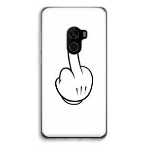 Middle finger white: Xiaomi Mi Mix 2 Transparant Hoesje