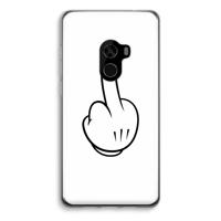 Middle finger white: Xiaomi Mi Mix 2 Transparant Hoesje - thumbnail
