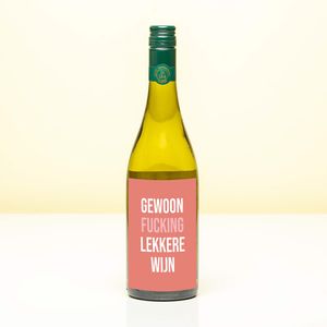 Wijnfles Gewoon Fucking Lekkere Wijn - Wit (Sauvignon Blanc)
