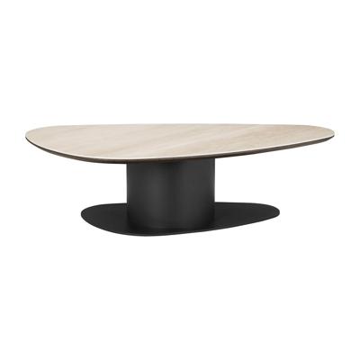 Richmond Organische Salontafel 'Ritz' Travertin en eiken, 140 x 75cm