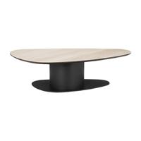 Richmond Organische Salontafel 'Ritz' Travertin en eiken, 140 x 75cm