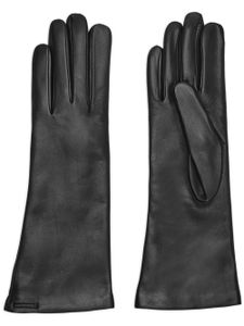 Ferragamo gants longs en cuir - Noir