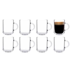 Pasabahce Koffie/thee glazen Darjeeling - set 8x stuks - transparant glas - 330 ml