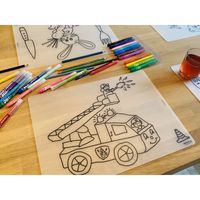Herkleurbare placemat Brandweer