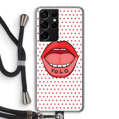 Yolo Denise: Samsung Galaxy S21 Ultra Transparant Hoesje met koord