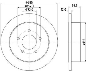 Remschijf Gecoat 54940PRO 8DD355118341