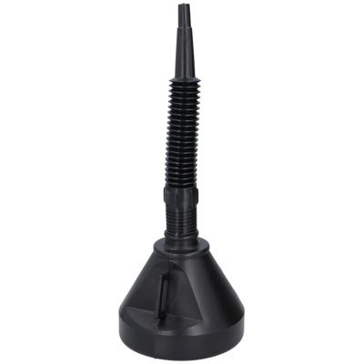 Dunlop Auto olie trechter - 2 in 1 - zwart - kunststof - 39 cm - flexibele slang