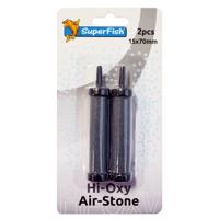 Superfish Hi Oxy Airstone - 7x1,5cm Luchtstenen voor Vijvers, Blisterverpakking 2 Stuks