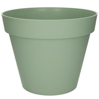 EDA Toscane Bloempot - kunststof - groen - D20 x H17 cm - binnen- en buitenshuis