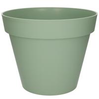 EDA Toscane Bloempot - kunststof - groen - D20 x H17 cm - binnen- en buitenshuis