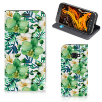Samsung Galaxy Xcover 4s Smart Cover Orchidee Groen - thumbnail
