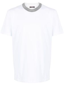 Peserico t-shirt à col contrastant - Blanc