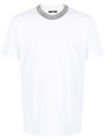 Peserico t-shirt à col contrastant - Blanc