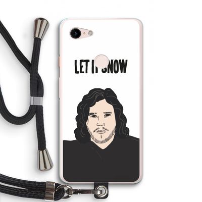 Let It Snow: Pixel 3 XL Transparant Hoesje met koord