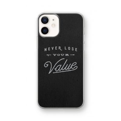 Never lose your value: iPhone 12 mini Transparant Hoesje
