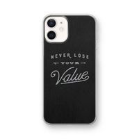 Never lose your value: iPhone 12 mini Transparant Hoesje