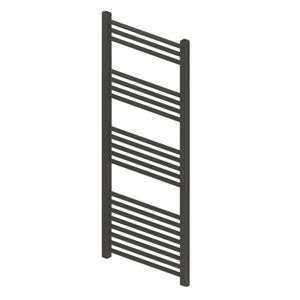 Designradiator Boss & Wessing Vertico Multirail 120x60 cm Antraciet Zij-Onderaansluiting Boss & Wessing