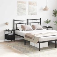 Nachtkastje met lade 2 pcs Zwart eiken 34 x 36 x 50 cm