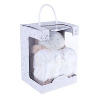 Interbaby babydeken nijlpaard 80 x 110 cm fleece beige - thumbnail