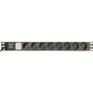 Gembird EG-PDU-014-C14 energiedistributie 8 AC-uitgang(en) 1U Zwart