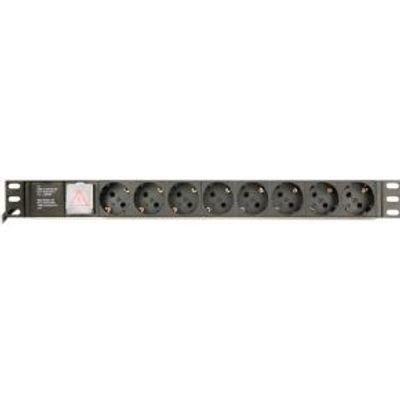 Gembird EG-PDU-014-C14 energiedistributie 8 AC-uitgang(en) 1U Zwart