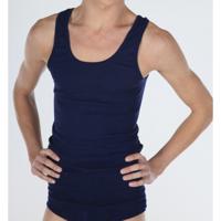 Beeren Hemd - Set van 2x stuks - navy blauw - 100% katoen - heren - singlet - ondergoed - thumbnail