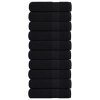 VidaXL Handdoeken 10 st 50x100 cm 360 g/m² 100% katoen zwart