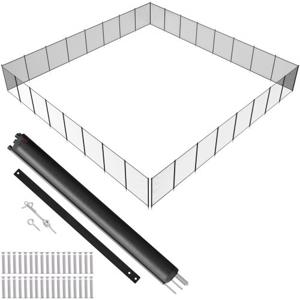 VEVOR Zwembadhek 4' x 10' Afneembaar kinderveiligheidszwembadhek, eenvoudige doe-het-zelf-installatie, zwembadhek, 12oz Teslin PVC zwembadheknet, bescherm kinderen en huisdieren