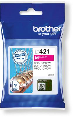 Brother inktcartridge, 200 pagina&apos;s, OEM LC-421M, magenta