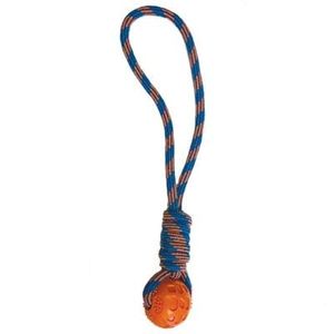 Happy pet spoel en bal tugger blauw / oranje (47X9X7 CM)