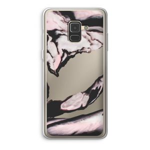 Roze stroom: Samsung Galaxy A8 (2018) Transparant Hoesje