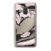 Roze stroom: Samsung Galaxy A8 (2018) Transparant Hoesje