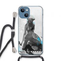 I will not feel a thing: iPhone 13 mini Transparant Hoesje met koord